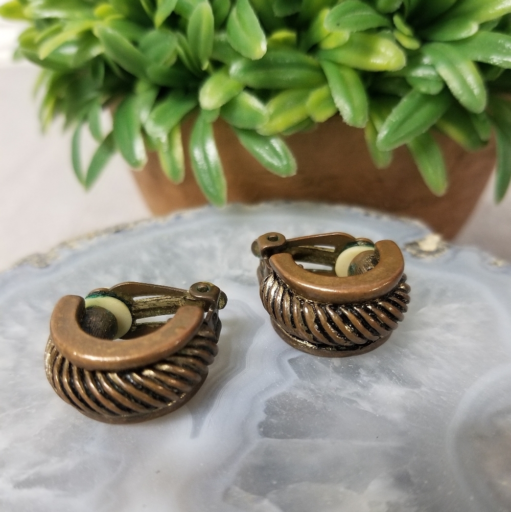 Vintage Hoop Earrings - Picture 3 of 4